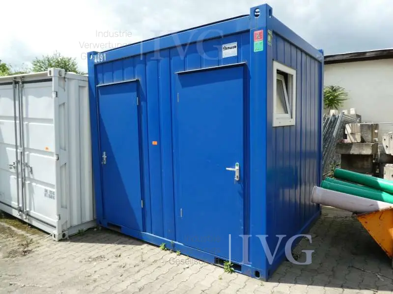 10' Sanitärcontainer (blau)